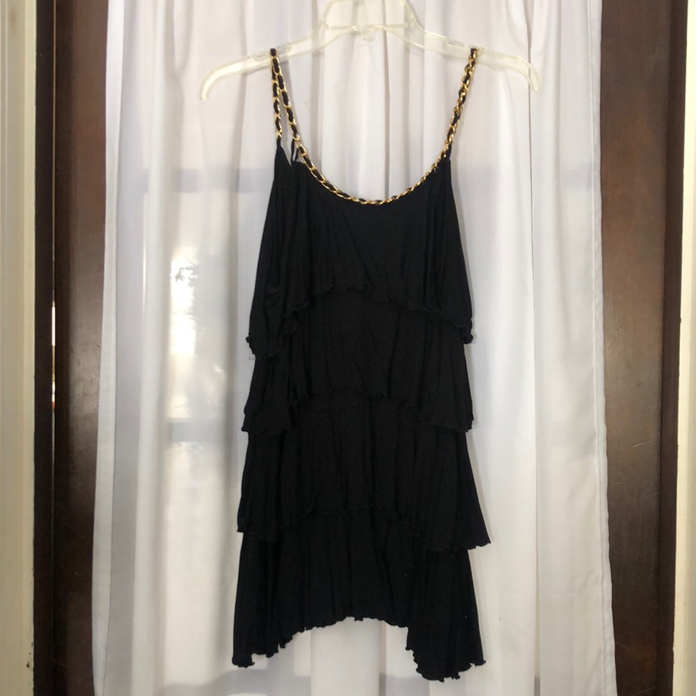 Tiered ruffle tunic/minidress